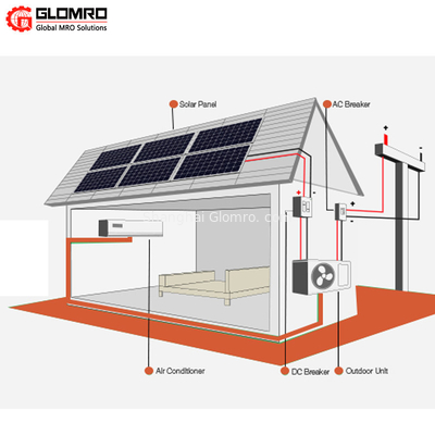 12000Btu 18000Btu 24000Btu Efficiency Dc Inverter Solar Panels Powered Hybrid Ductless Air Conditioner Split Unit