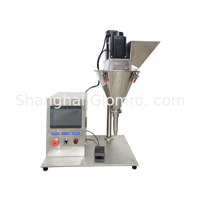 Semi-automatic spice coffee flour spiral powder filling machine/dry powder can filling machine