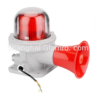 180dB High Decibel Explosion-Proof Audible Visual Alarm / Tri-color Explosion-Proof Sound and Light Alarm Ex d II CT6 Gb Industrial Warning Indicator Light