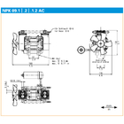 Germany KNF Swing Piston Vacuum Pump NPK 09.1.2 AC/ NPK 09 AC / NPK 09 DC