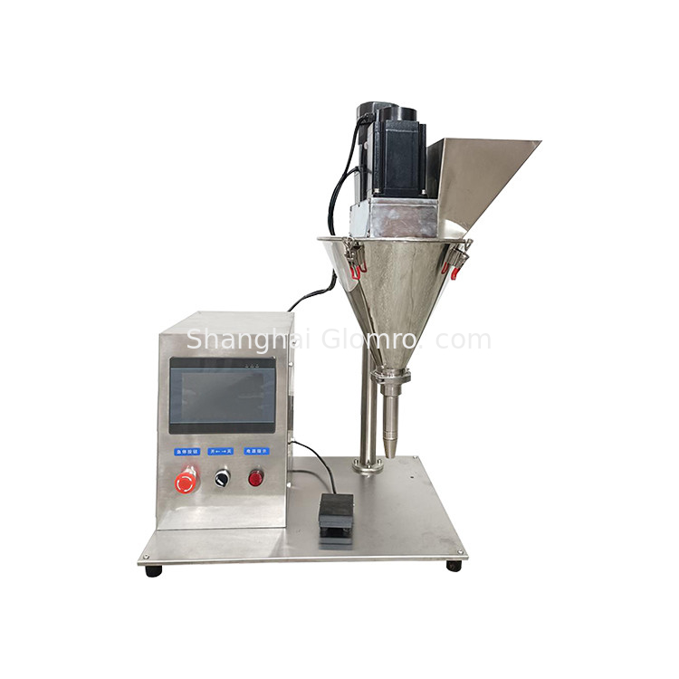 Semi-automatic spice coffee flour spiral powder filling machine/dry powder can filling machine