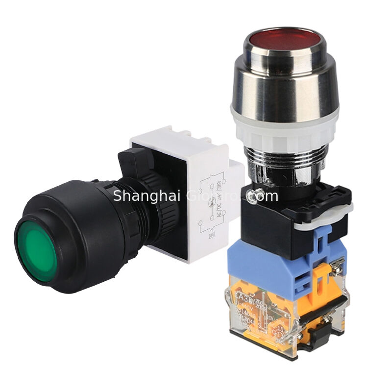 GLOMRO 24V/36V Self-locking Illuminated Explosion-proof Control Button IP66