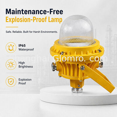 GLOMRO 30W Φροντίδα-ελεύθερη-Αποκάλυψη-Αποκάλυψη λαμπτήρα Χαρακτηρισμένο κάλυμμα γυαλιού για αποθήκες Αεροσταθμοί κρεμασμένη εγκατάσταση